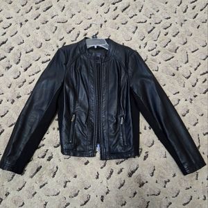 Black faux leather jacket